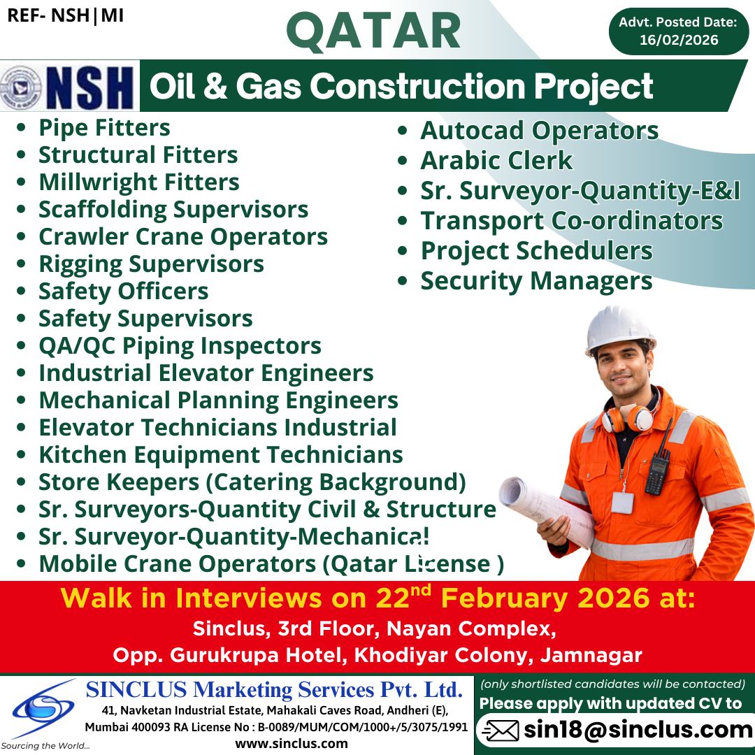 Urgent Hiring for Qatar