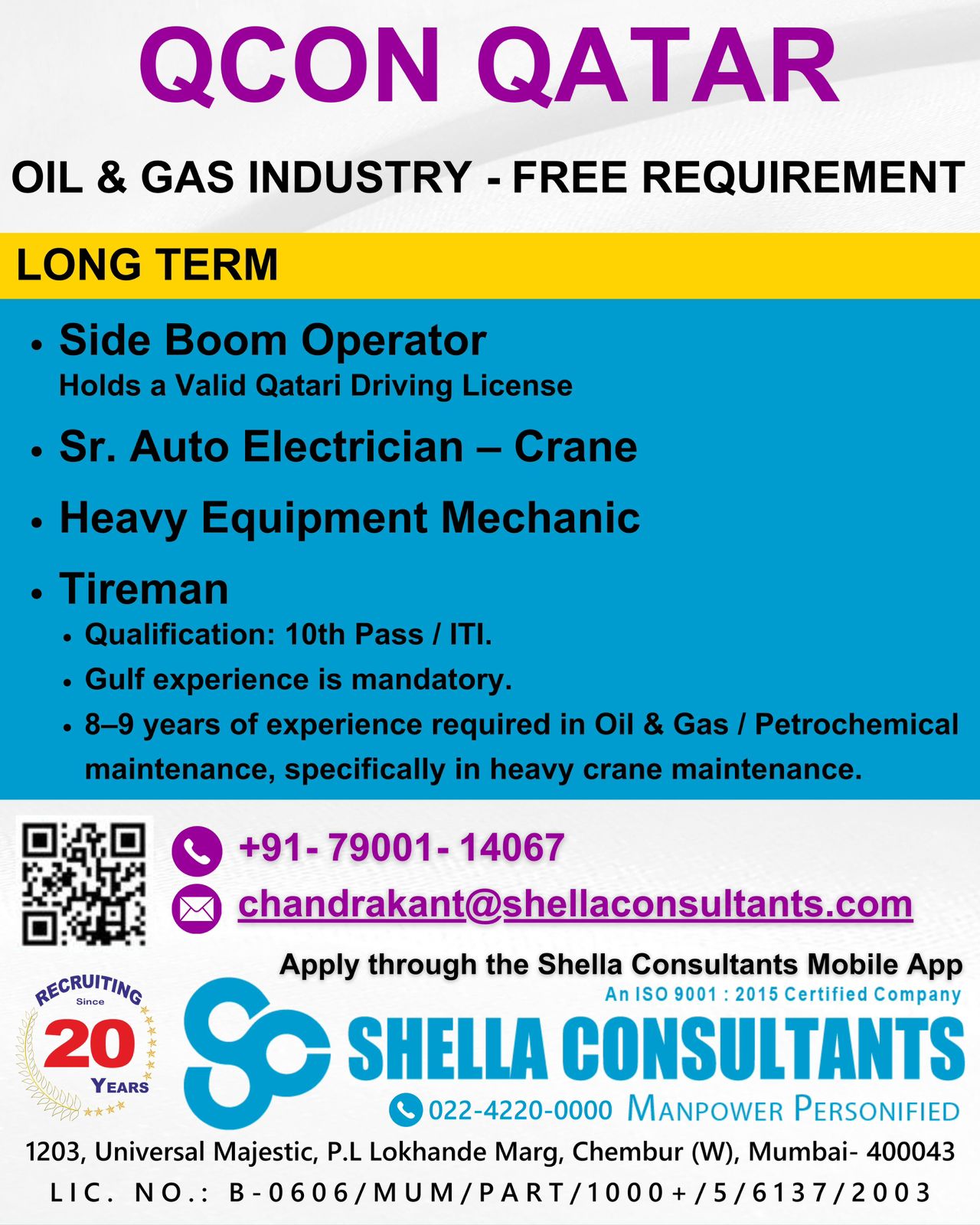 Urgent Hiring for Qatar