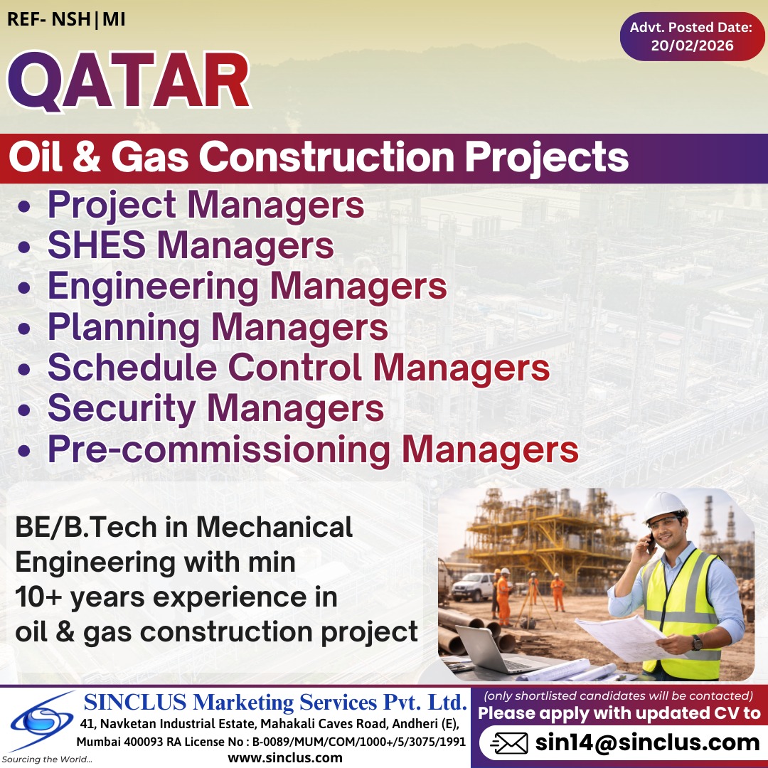 Urgent Hiring for Qatar