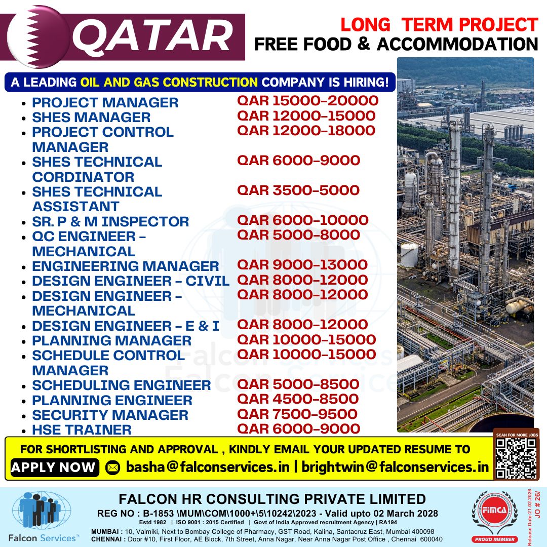 Urgent Hiring for Qatar