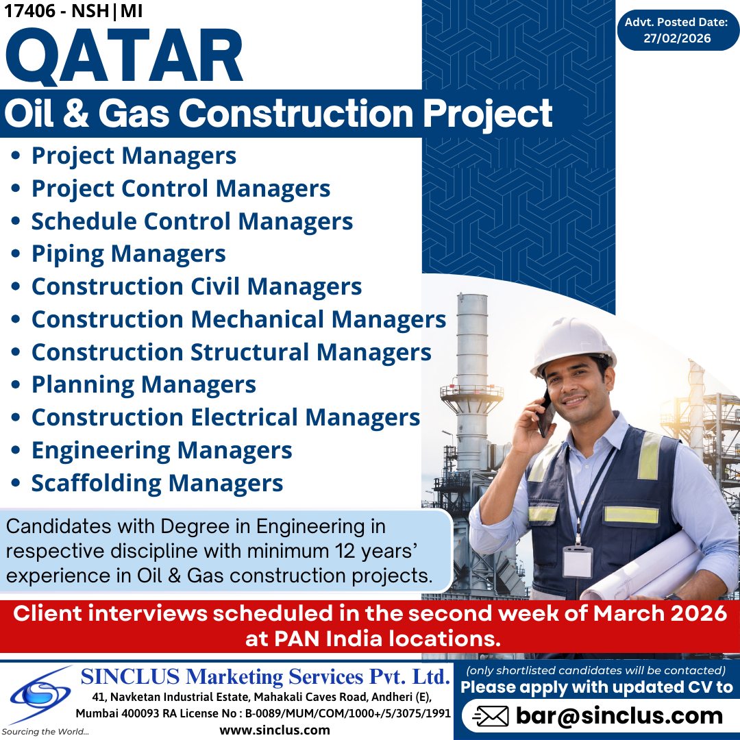 Urgent Hiring for Qatar