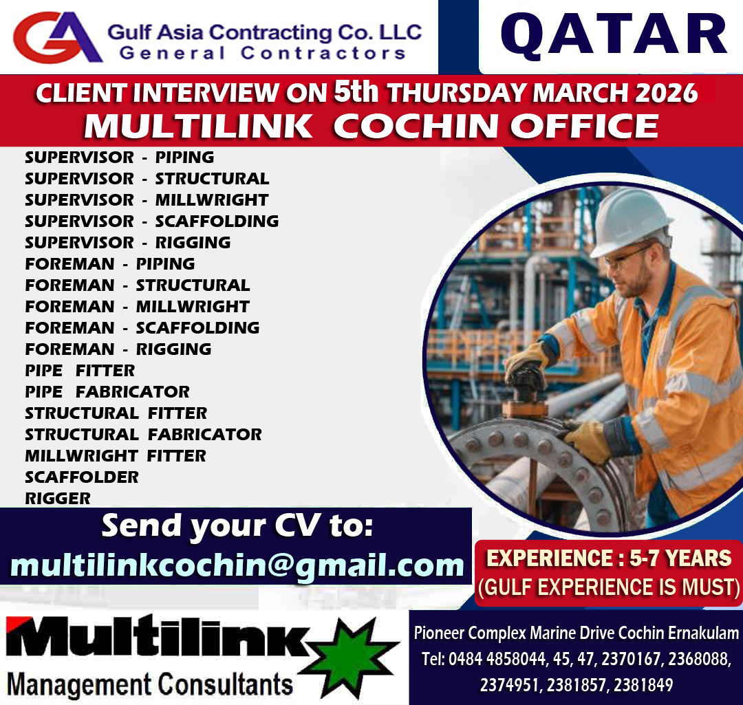 Urgent Hiring for Qatar