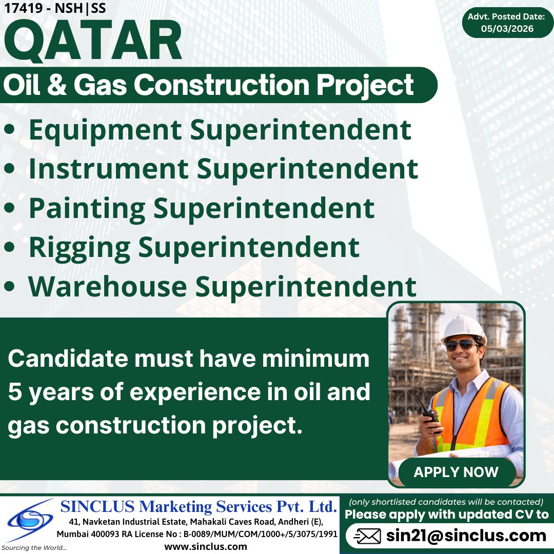 Urgent Hiring for Qatar