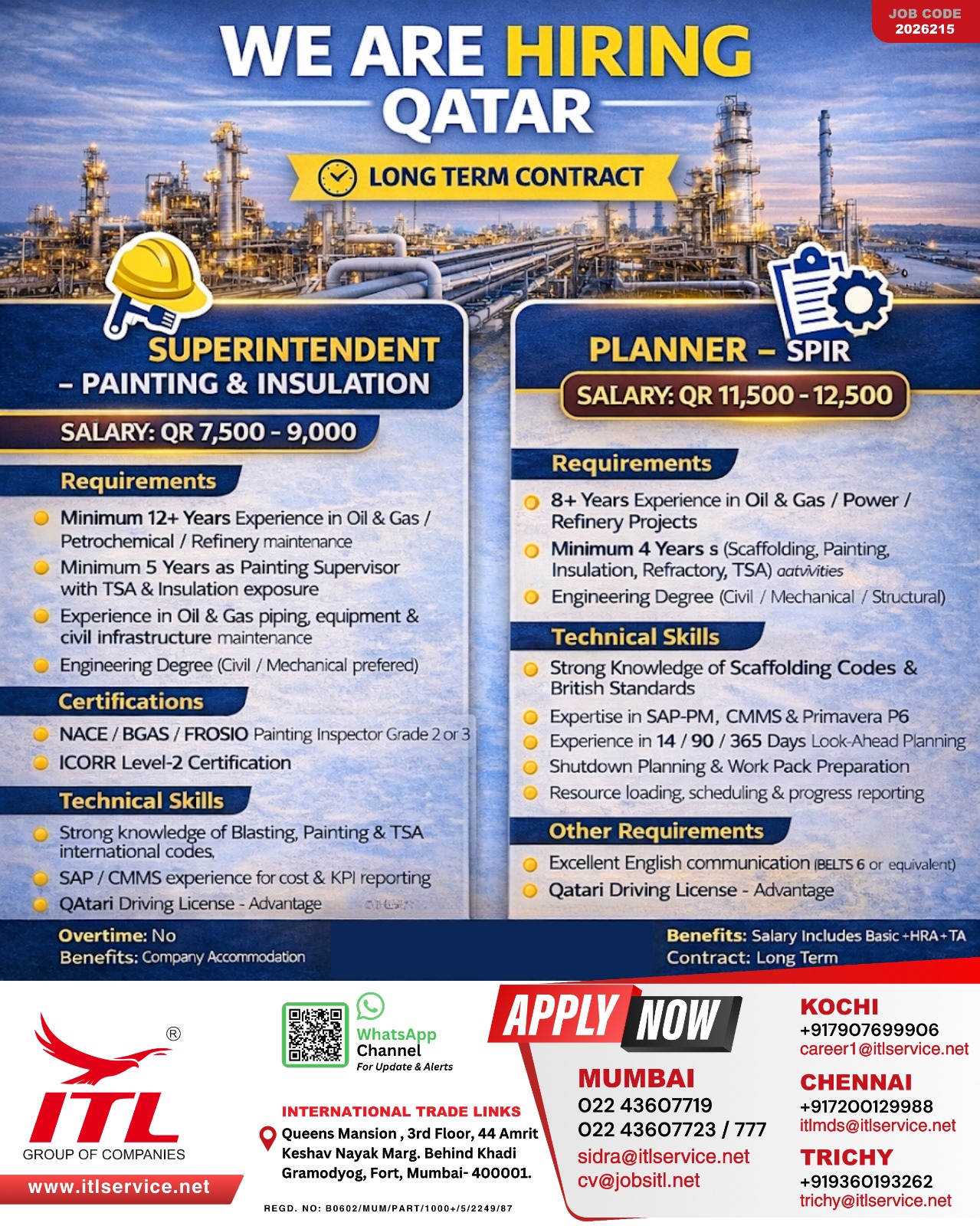 Urgent Hiring for Qatar