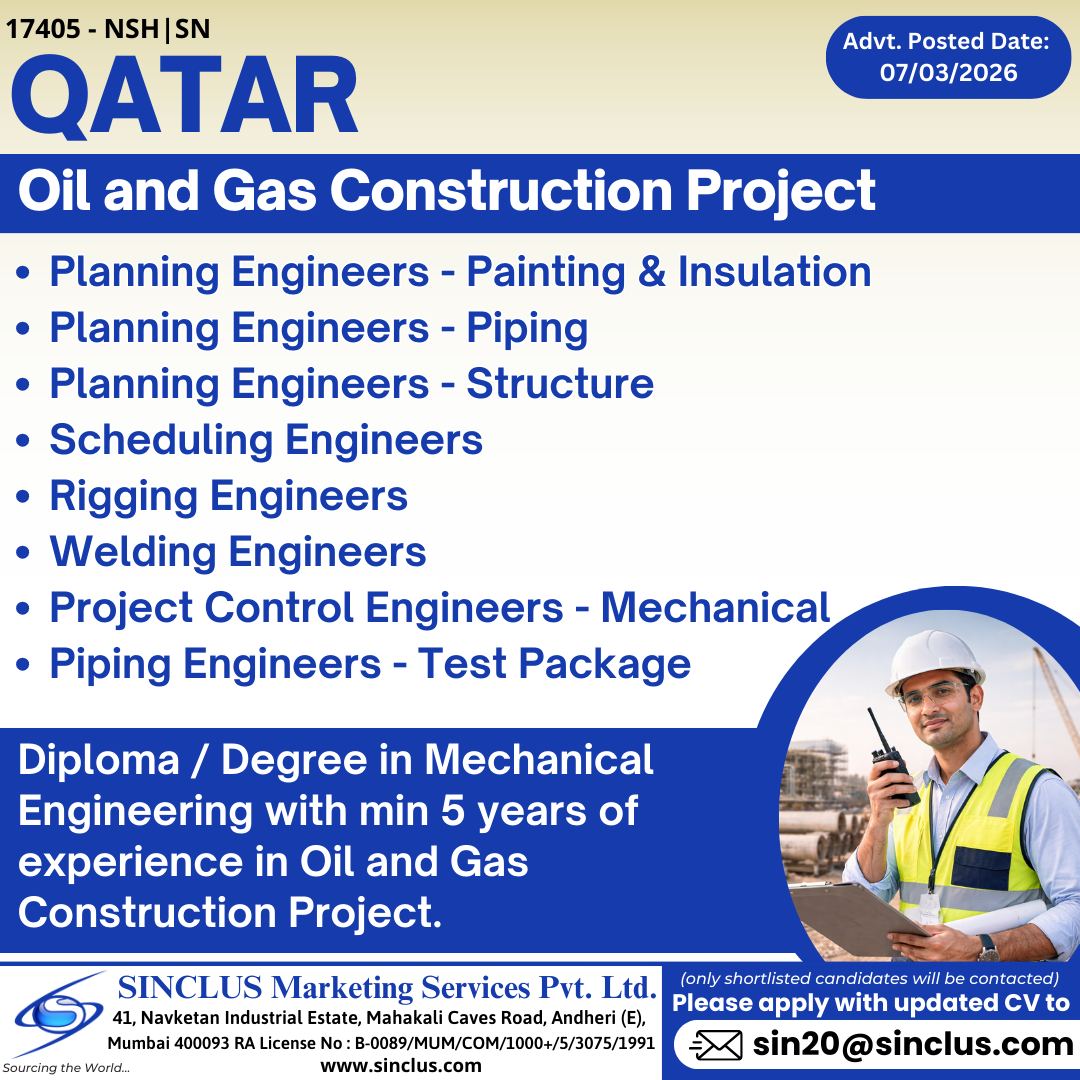 Urgent Hiring for Qatar