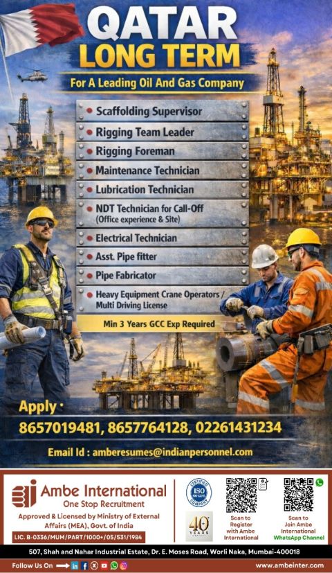 Urgent Hiring for Qatar