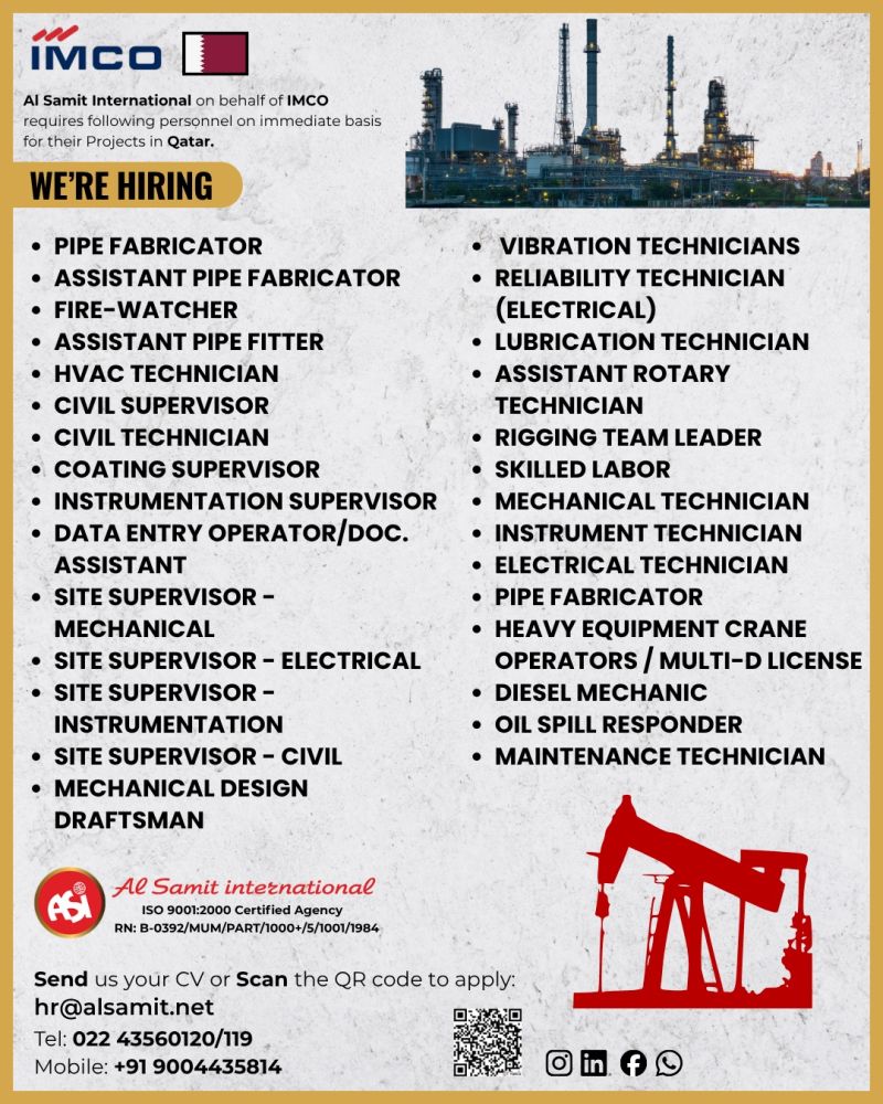 Urgent Hiring for Qatar