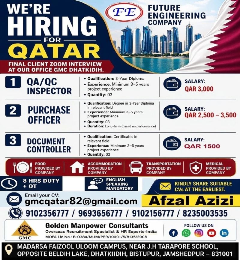 Urgent Hiring for Qatar
