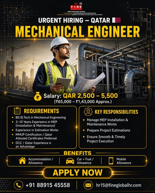 Urgent Hiring for Qatar