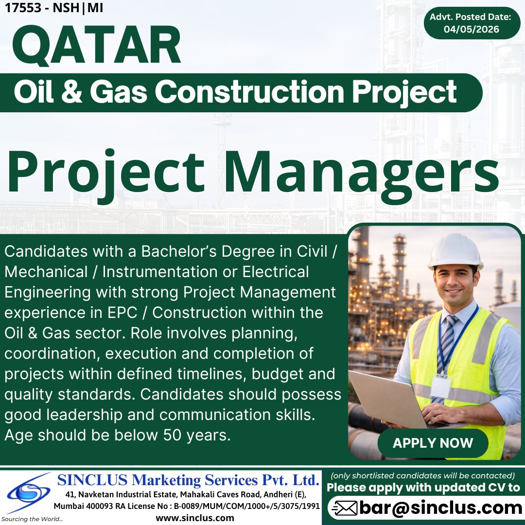 Urgent Hiring for Qatar