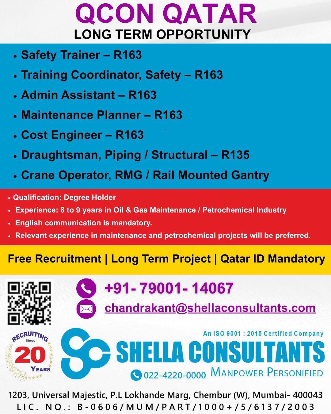 Urgent Hiring for Qatar