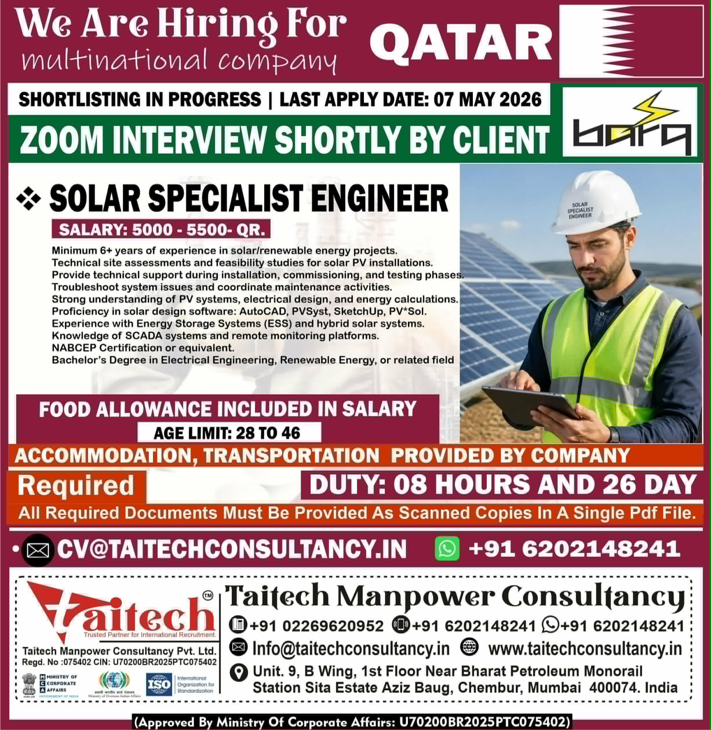 Urgent Hiring for Qatar