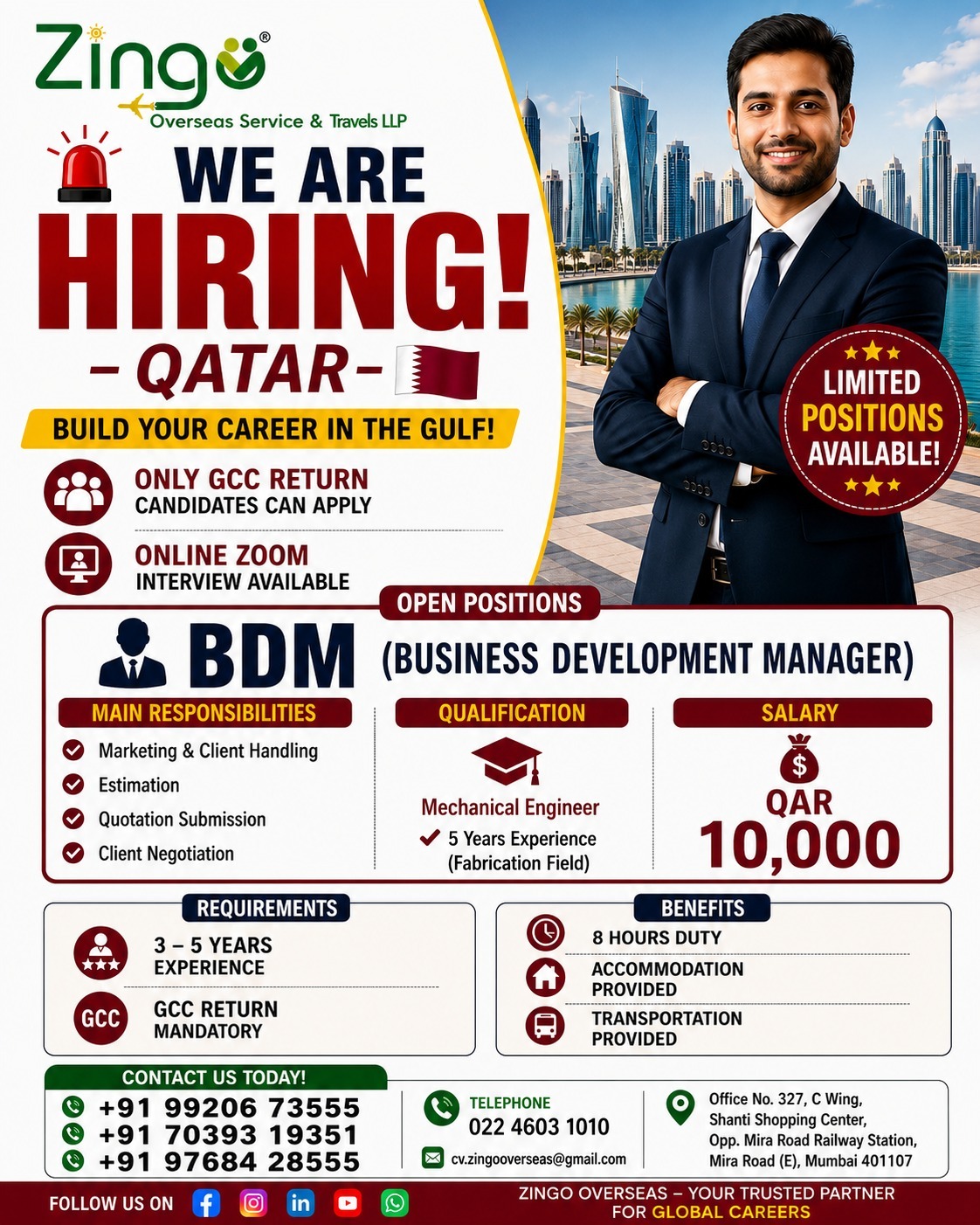 Urgent Hiring for Qatar