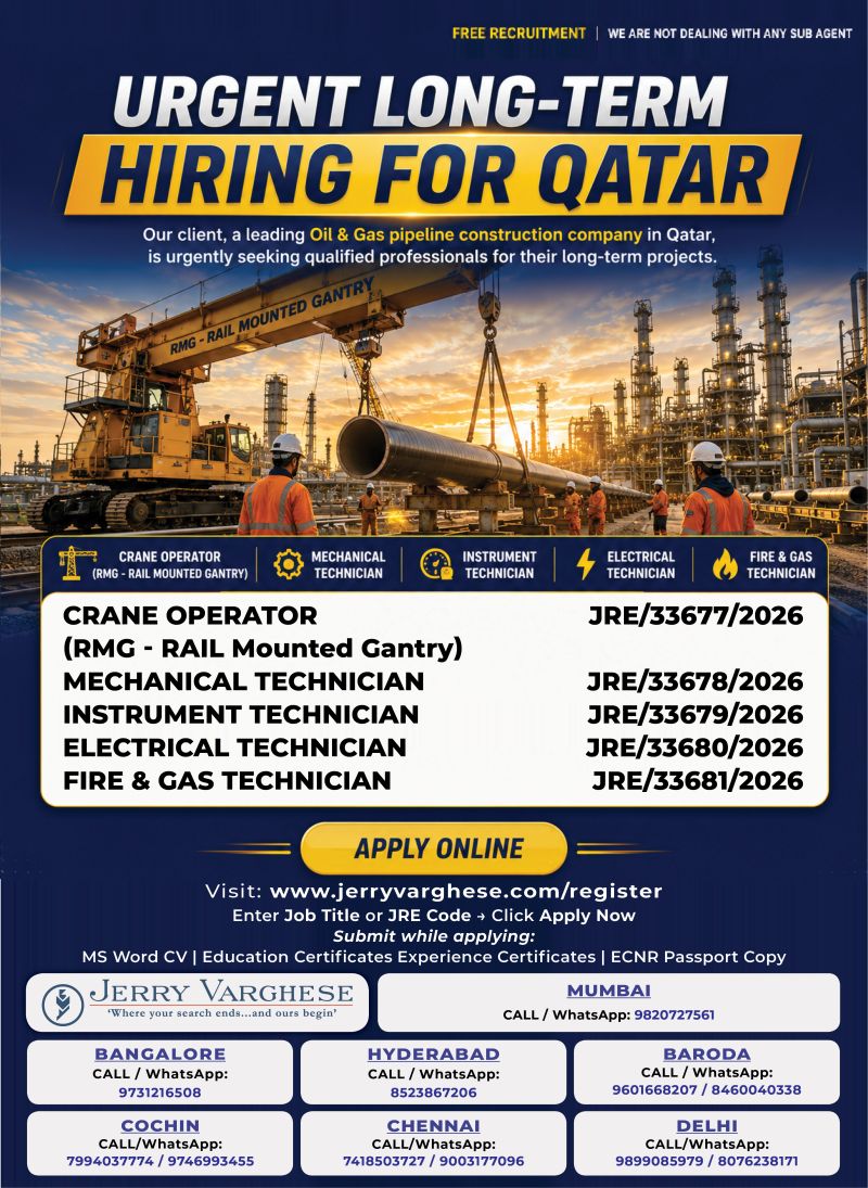 Urgent Hiring for Qatar