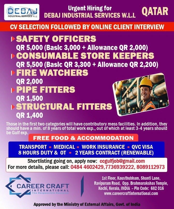 Urgent Hiring for Qatar