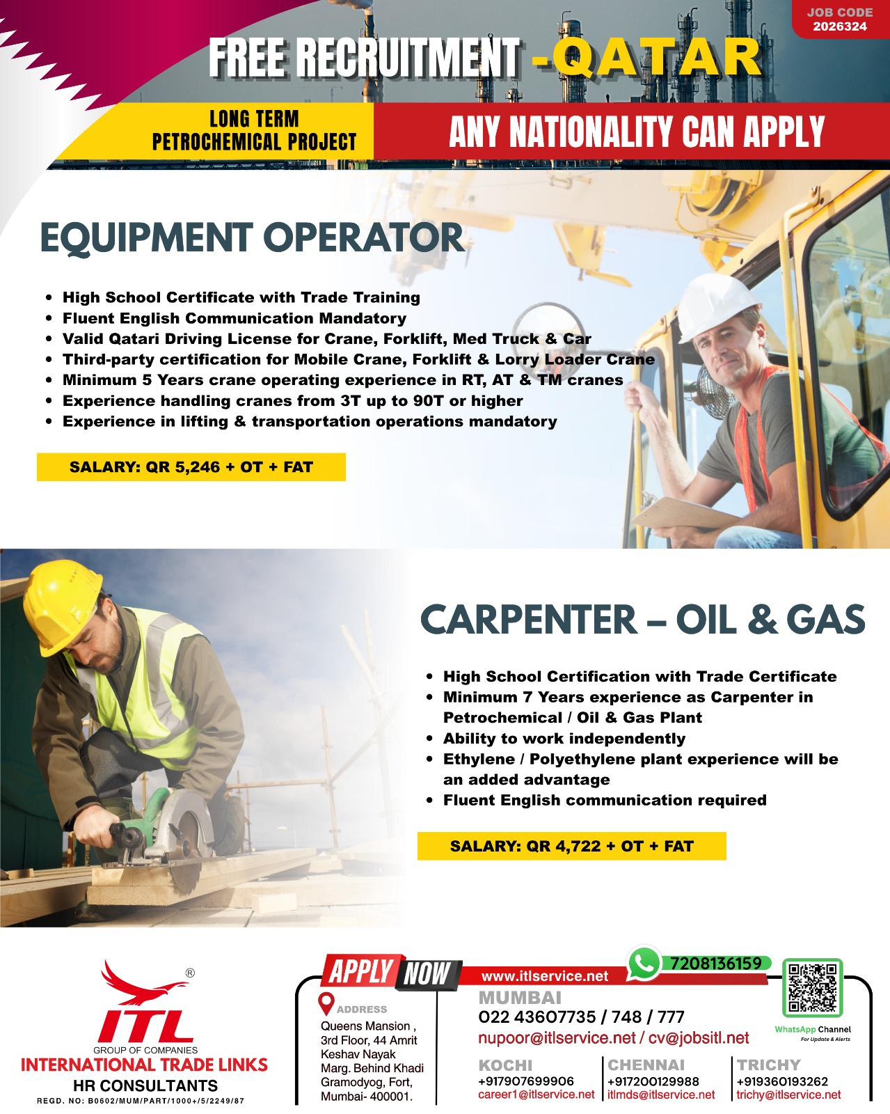 Urgent Hiring for Qatar