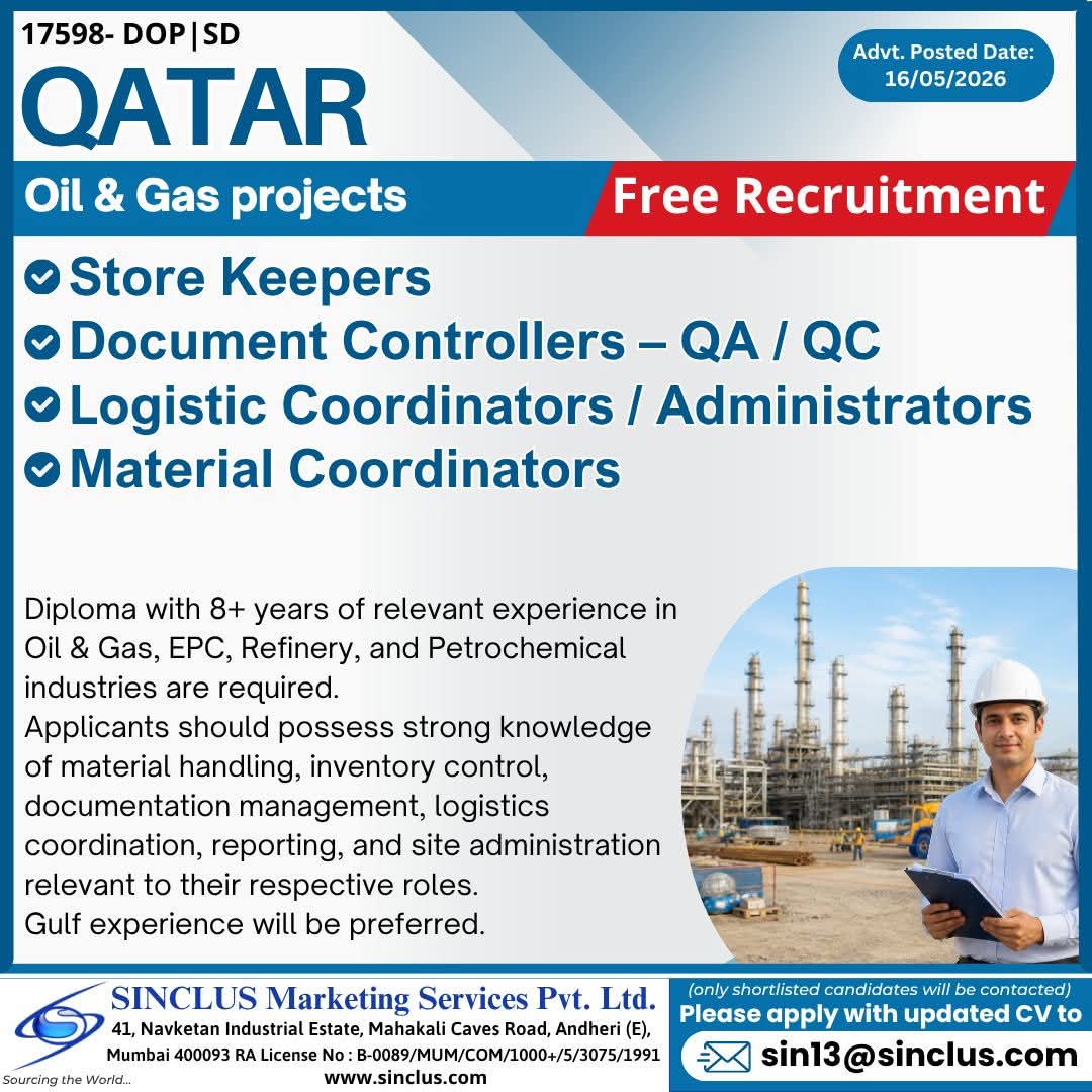 Urgent Hiring for Qatar
