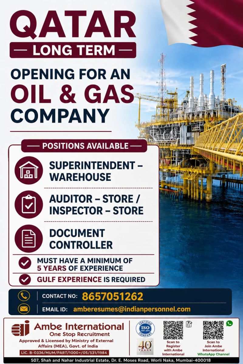 Urgent Hiring for Qatar