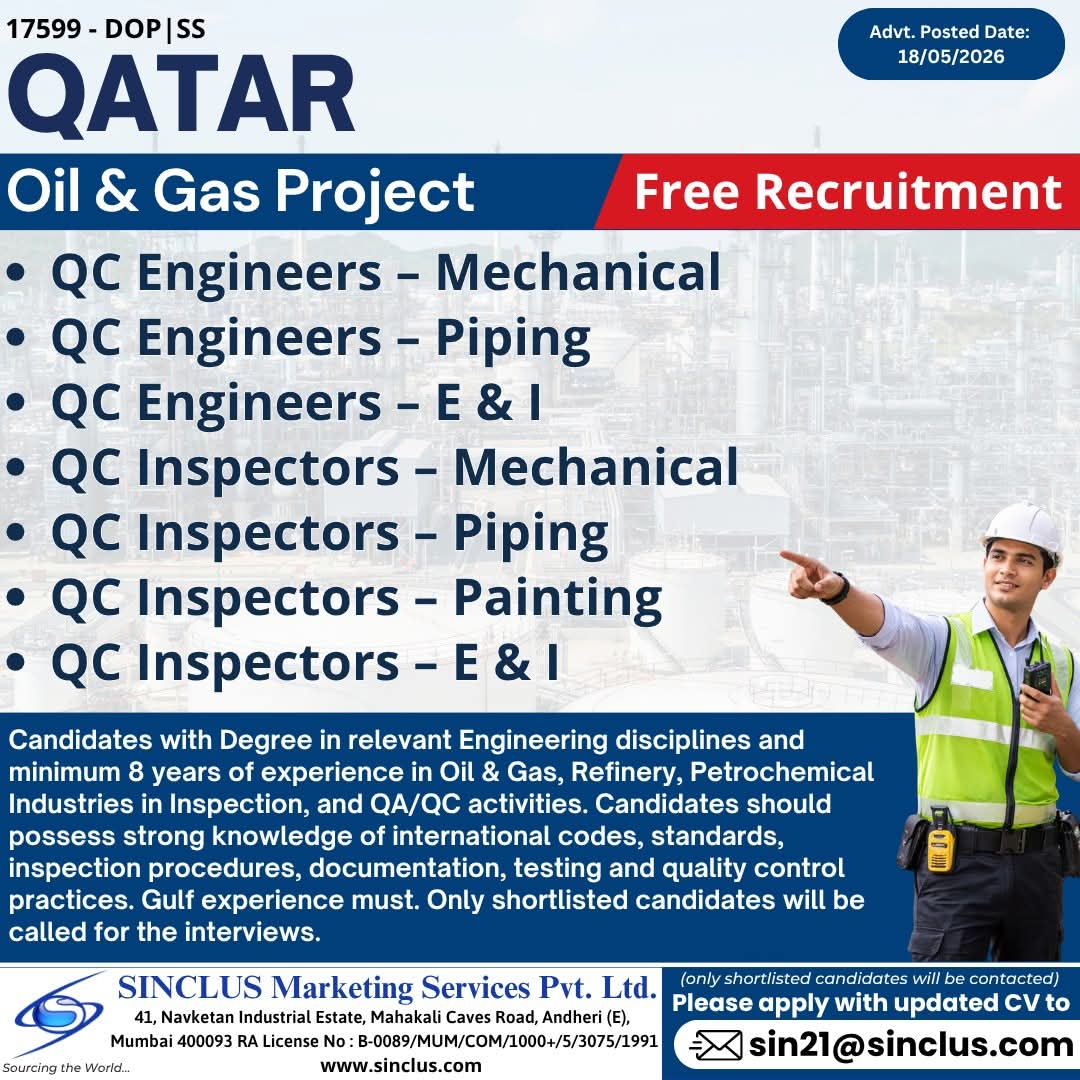 Urgent Hiring for Qatar