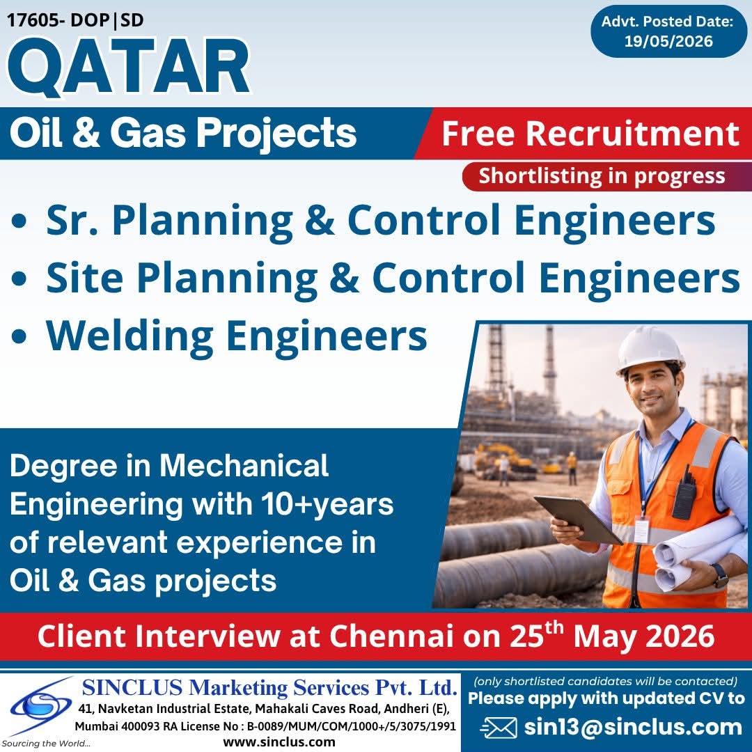 Urgent Hiring for Qatar