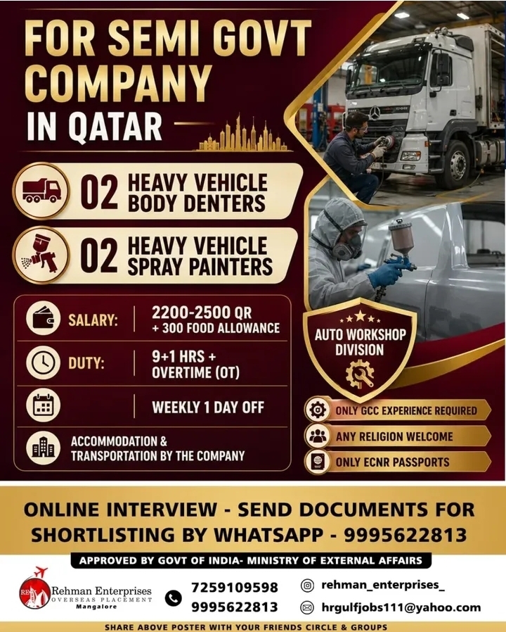 Urgent Hiring for Qatar