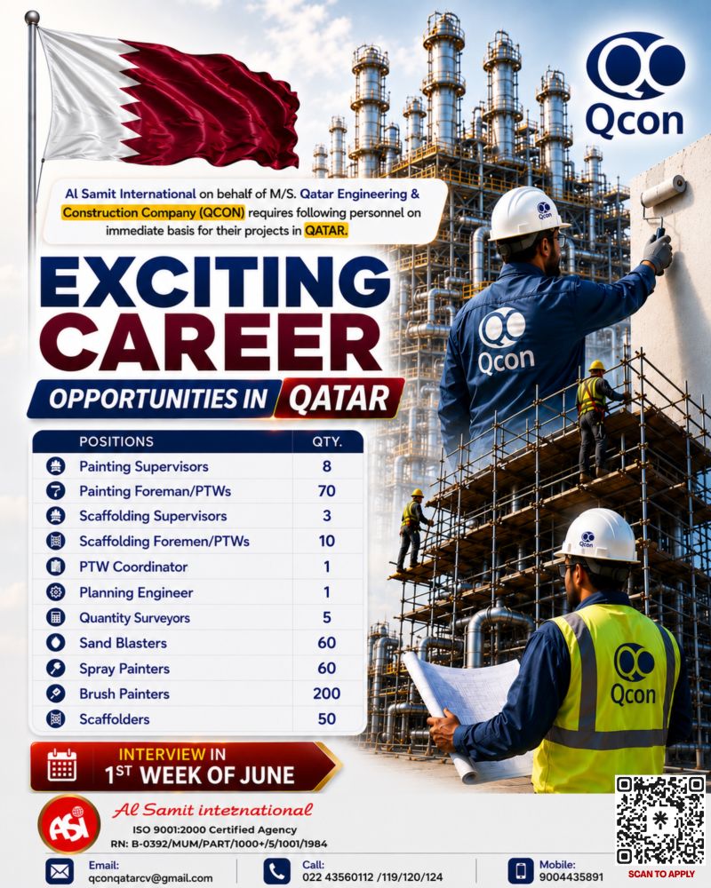 Urgent Hiring for Qatar