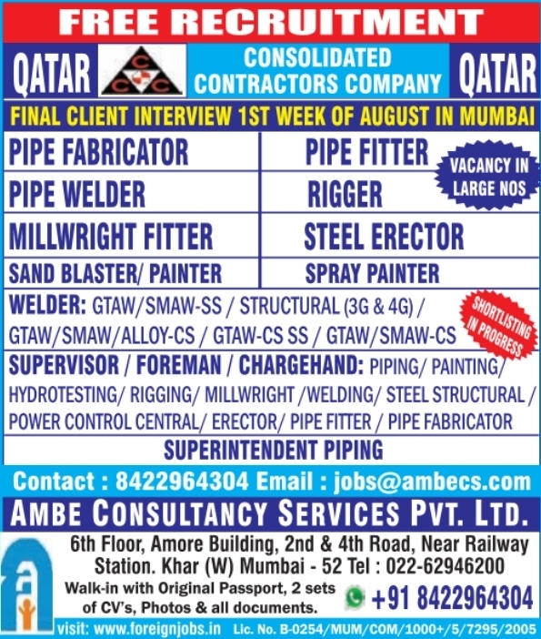 Urgent Hiring for Qatar
