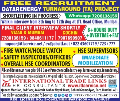 Urgent Hiring for Qatar
