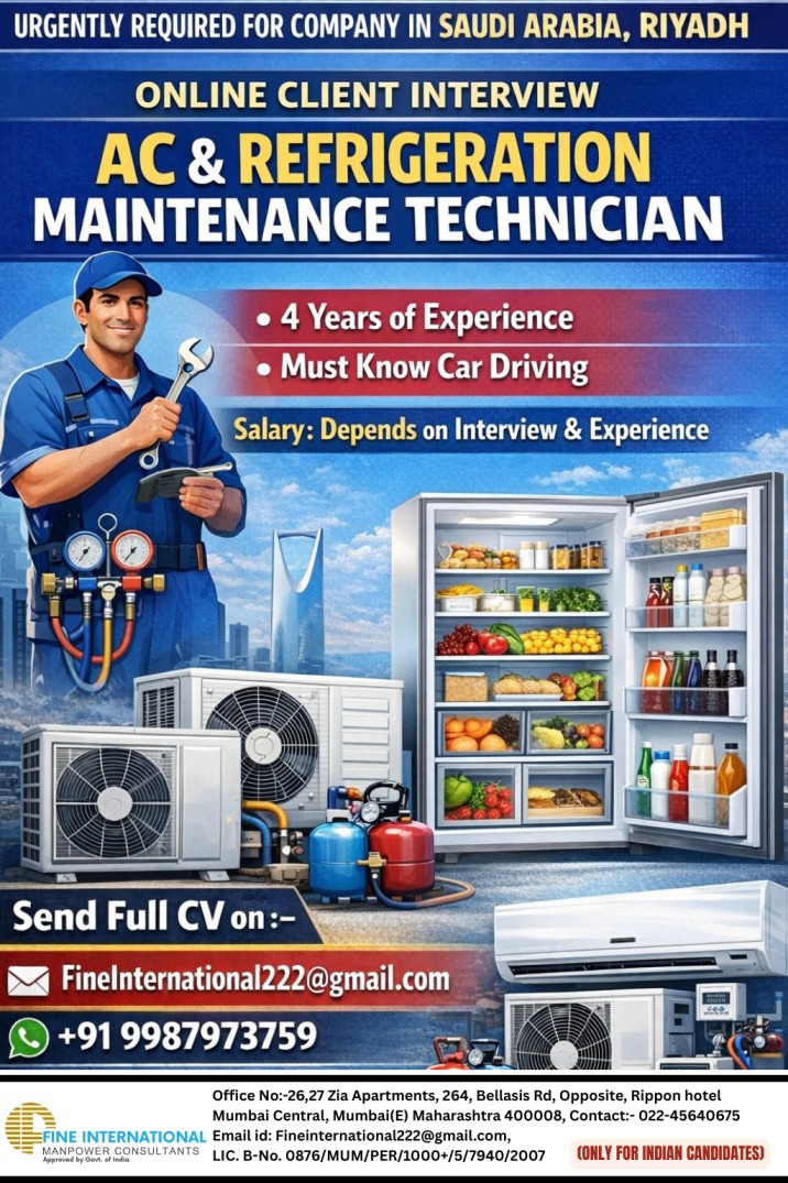 Urgent Hiring for Riyadh