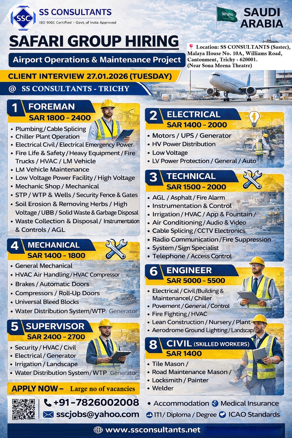 Urgent Hiring for Saudi Arabia