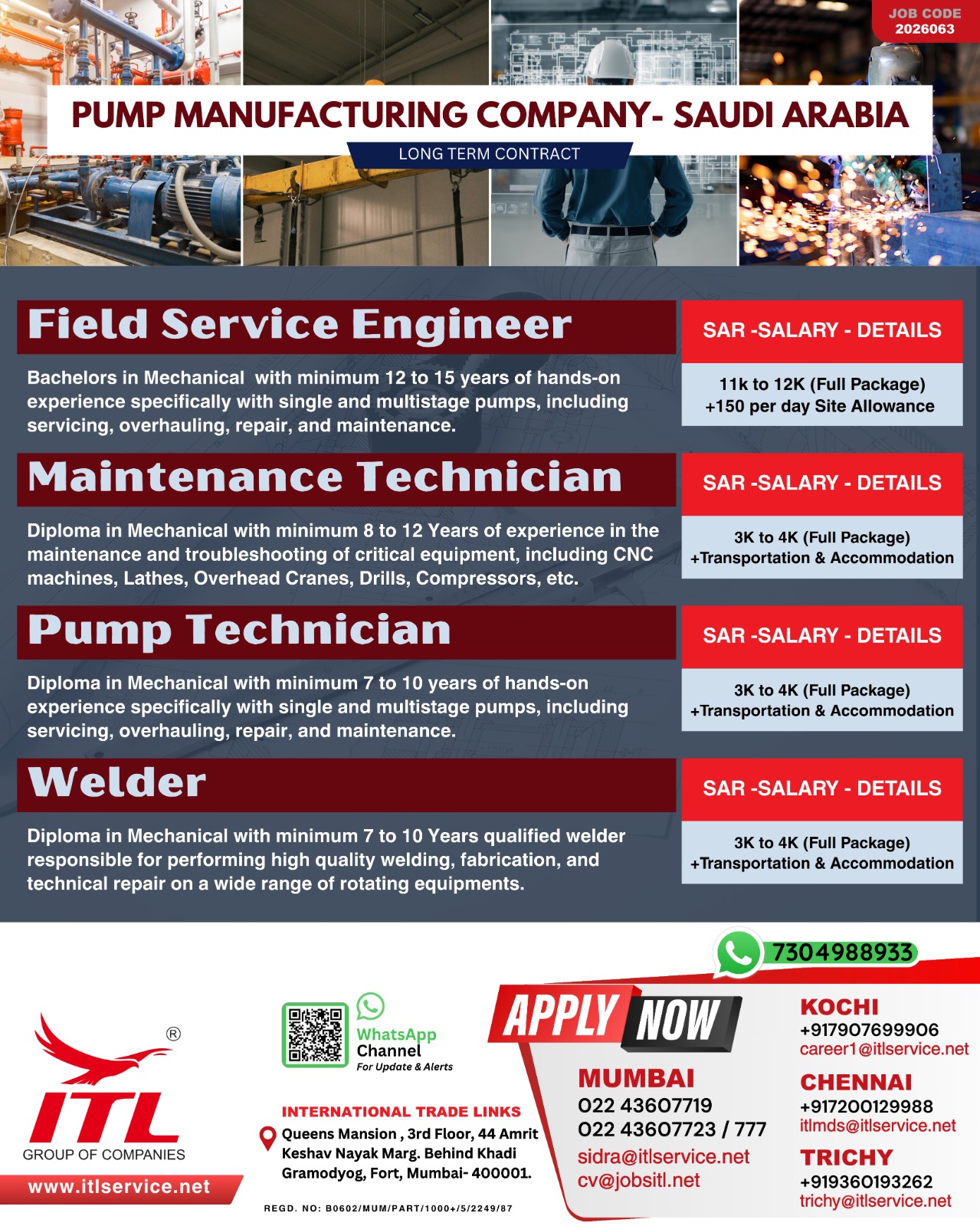 Urgent Hiring for Saudi Arabia