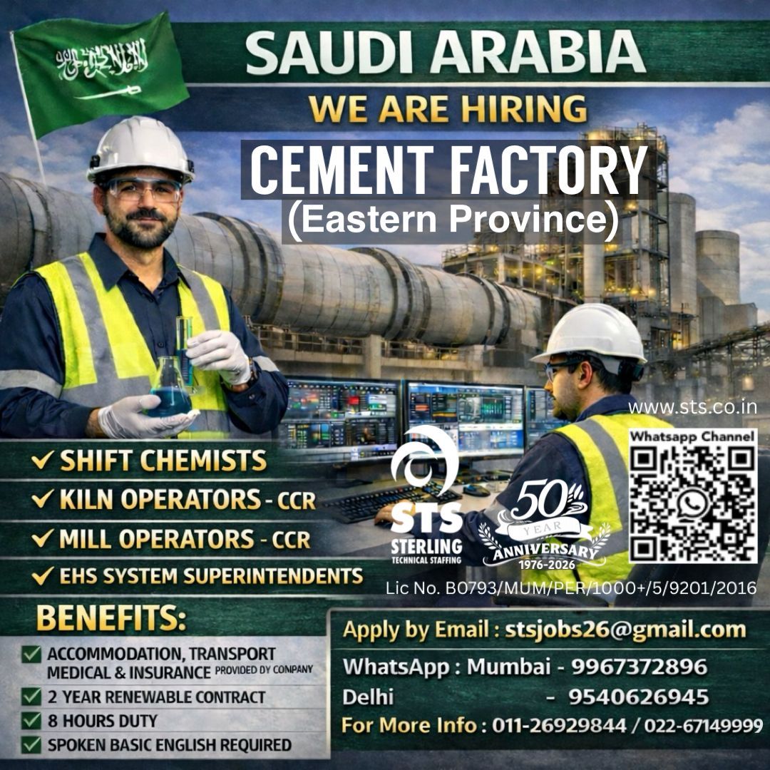 Urgent Hiring for Saudi Arabia