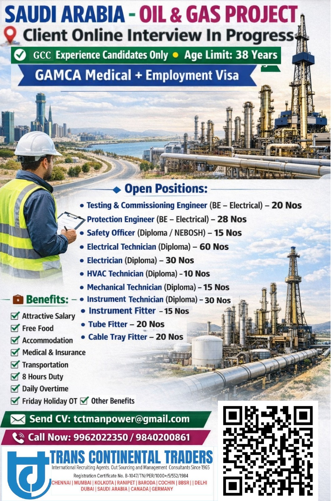 Urgent Hiring for Saudi Arabia