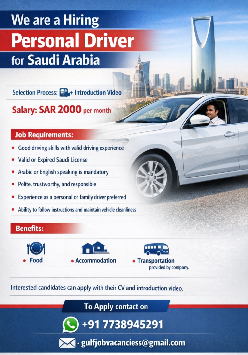 Urgent Hiring for Saudi Arabia
