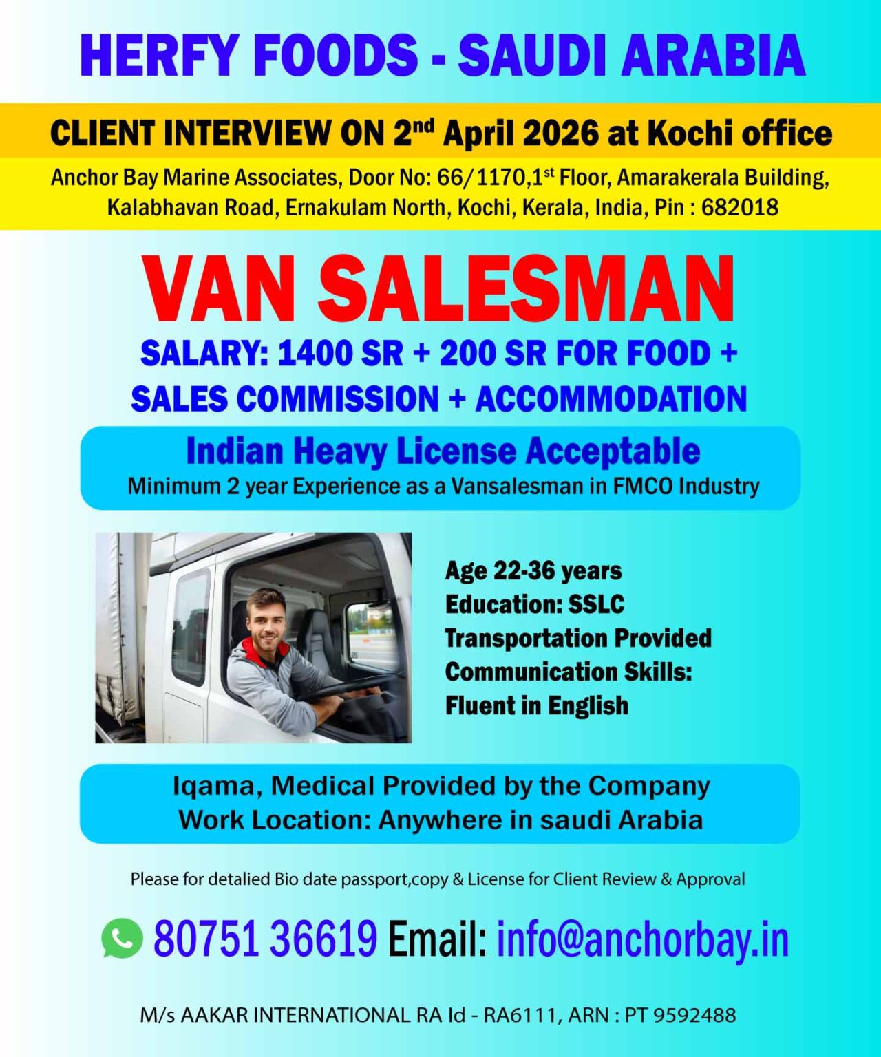 Urgent Hiring for Saudi Arabia