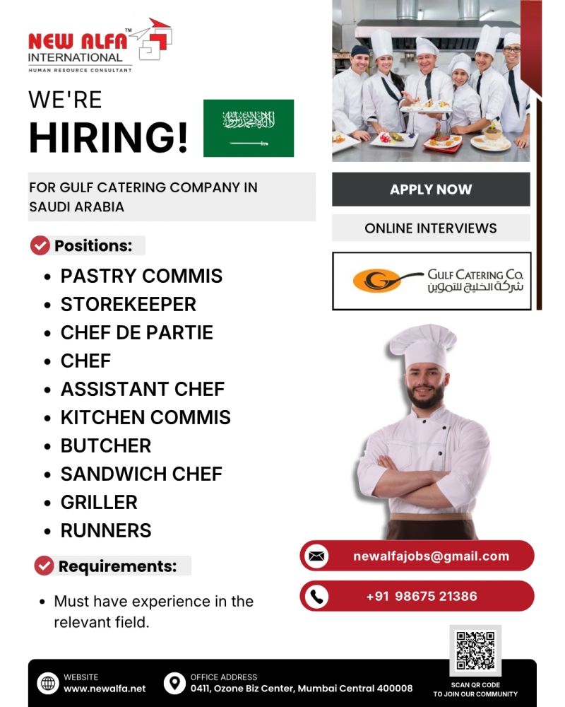 Urgent Hiring for Saudi Arabia