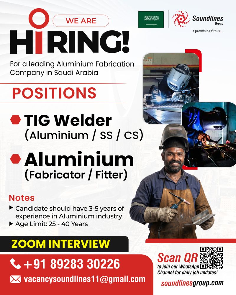 Urgent Hiring for Saudi Arabia
