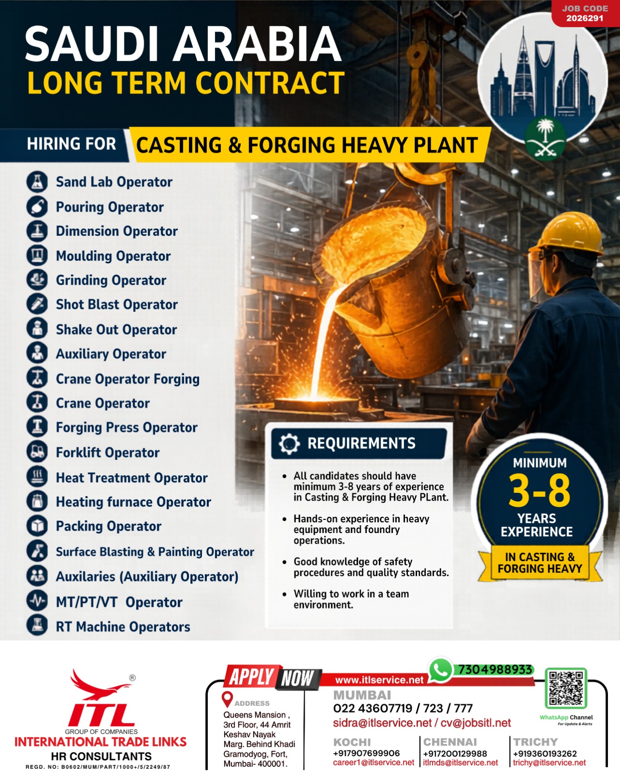 Urgent Hiring for Saudi Arabia