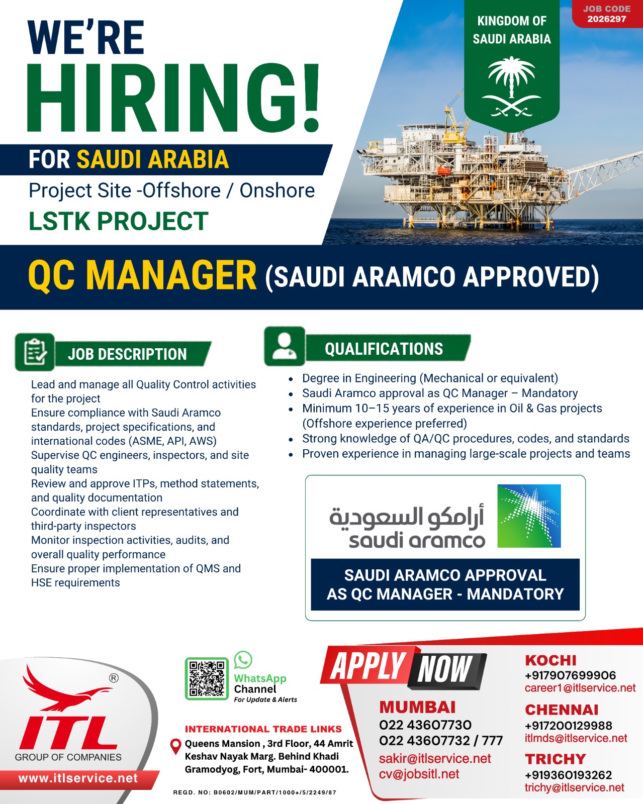 Urgent Hiring for Saudi Arabia