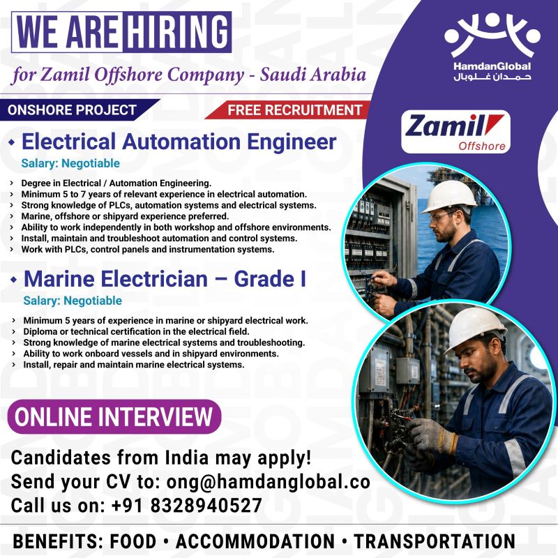 Urgent Hiring for Saudi Arabia