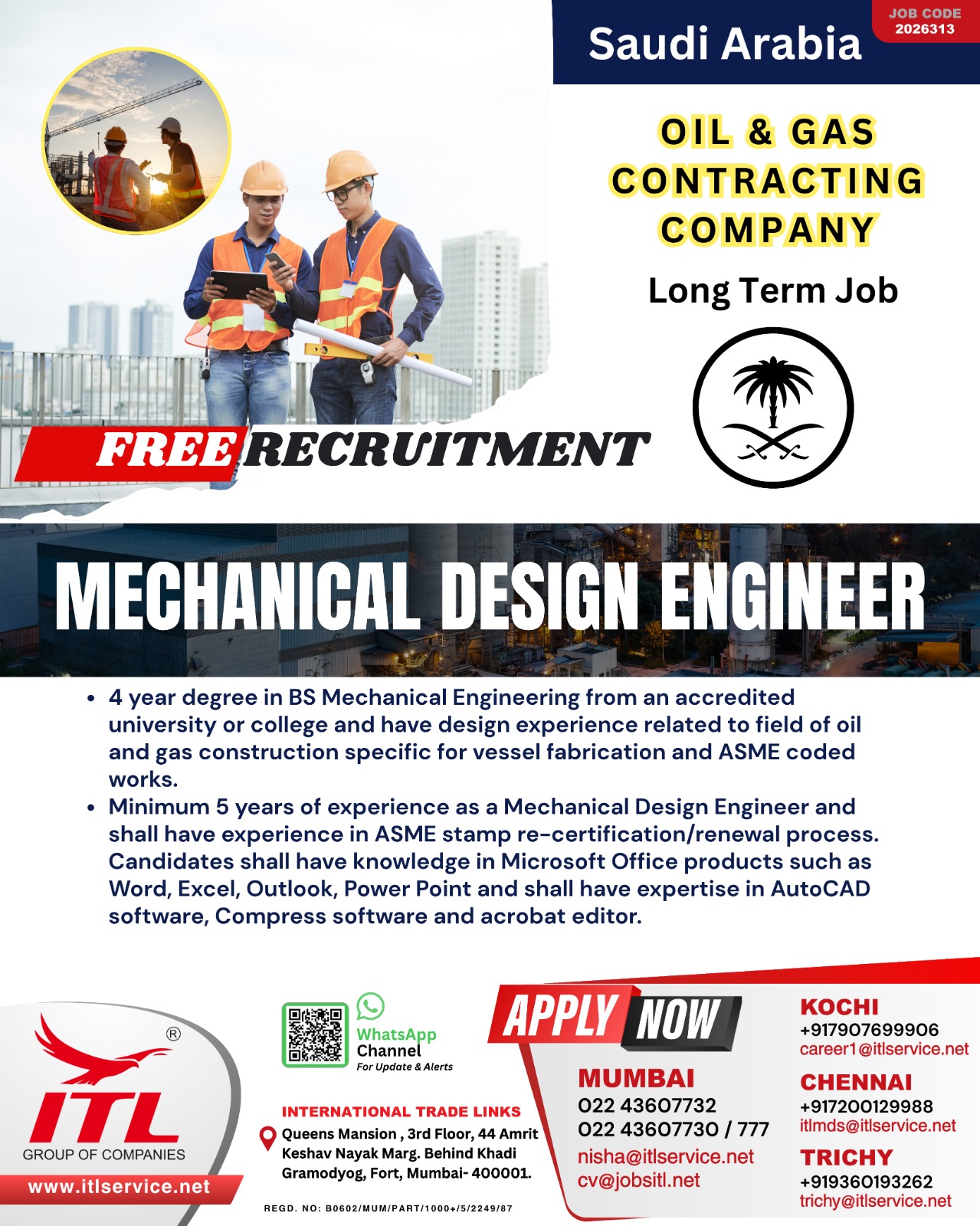 Urgent Hiring for Saudi Arabia