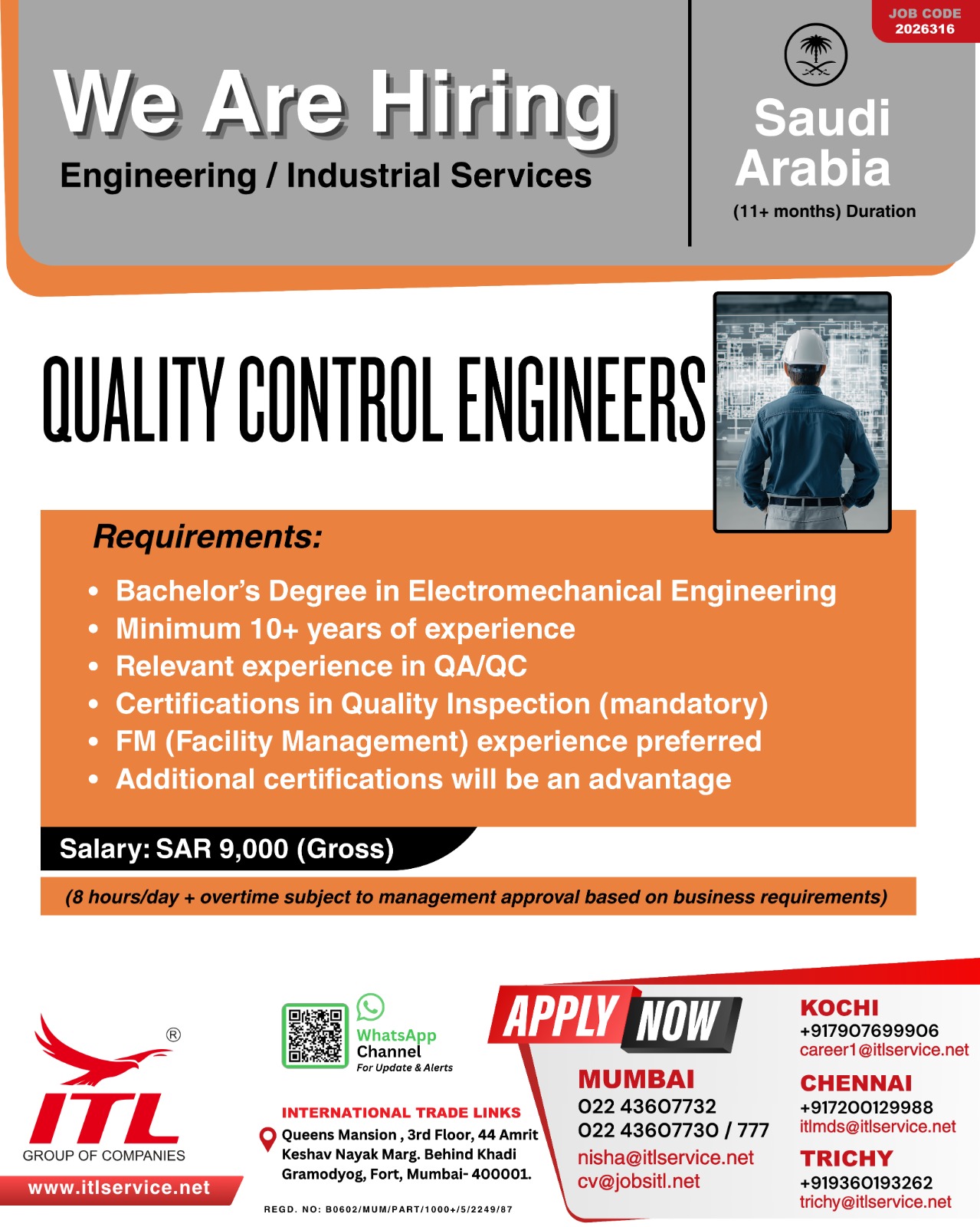 Urgent Hiring for Saudi Arabia