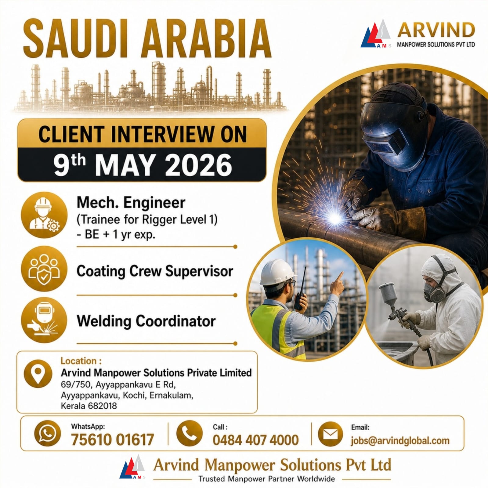 Urgent Hiring for Saudi Arabia