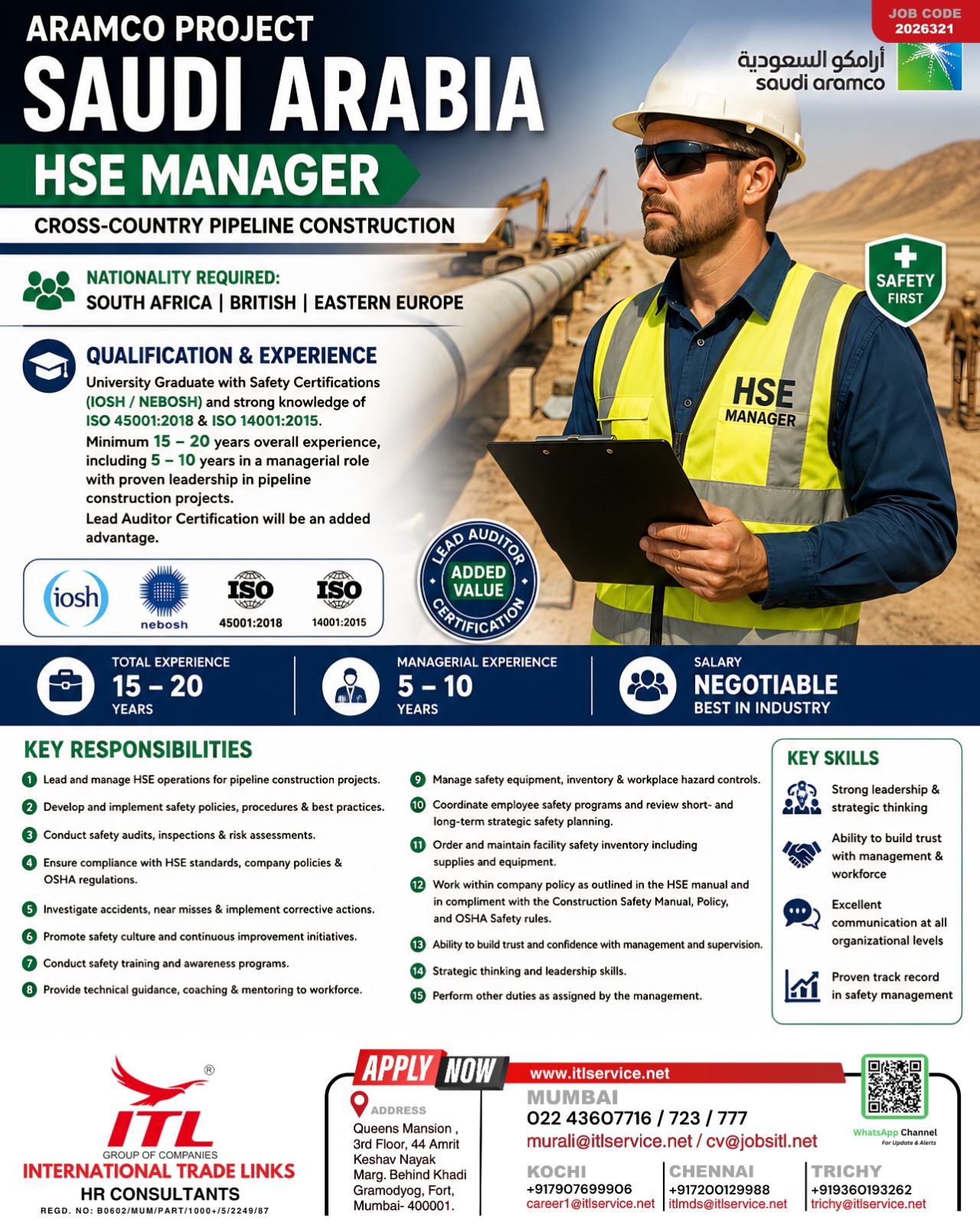 Urgent Hiring for Saudi Arabia