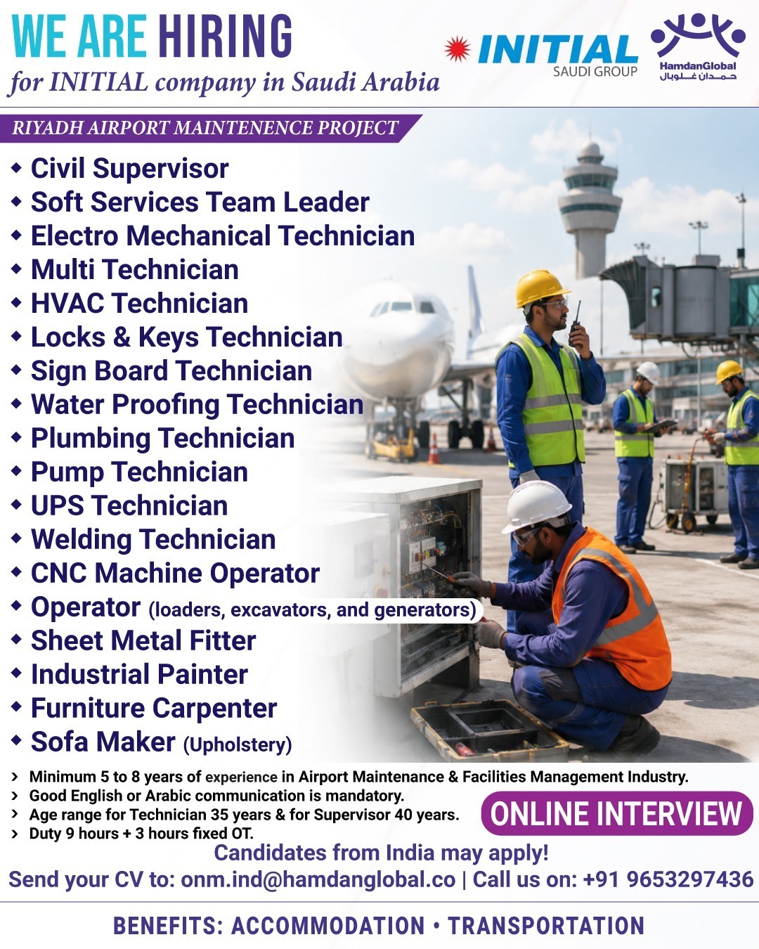 Urgent Hiring for Saudi Arabia