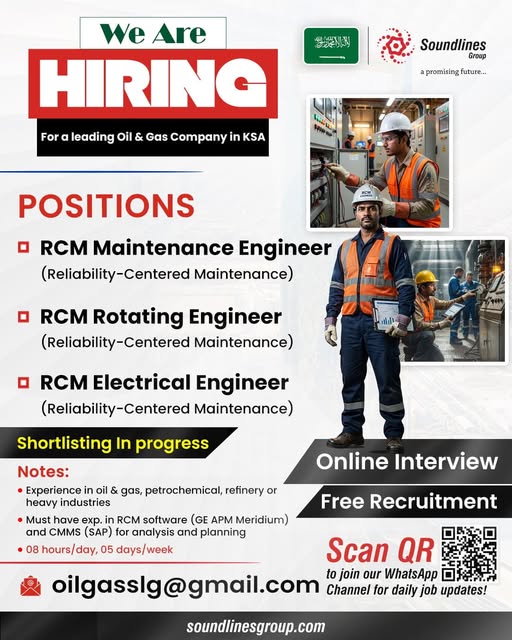 Urgent Hiring for Saudi Arabia