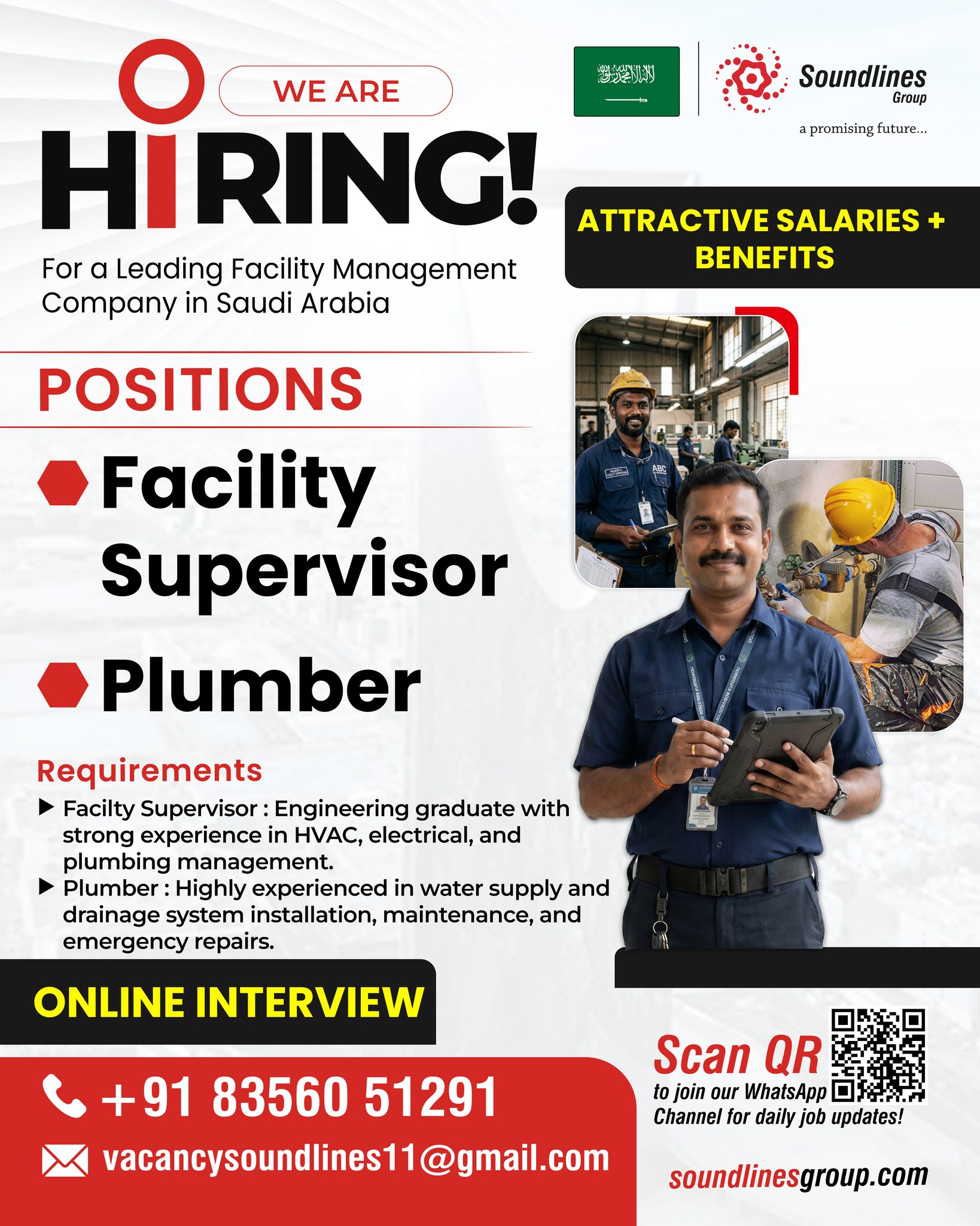 Urgent Hiring for Saudi Arabia