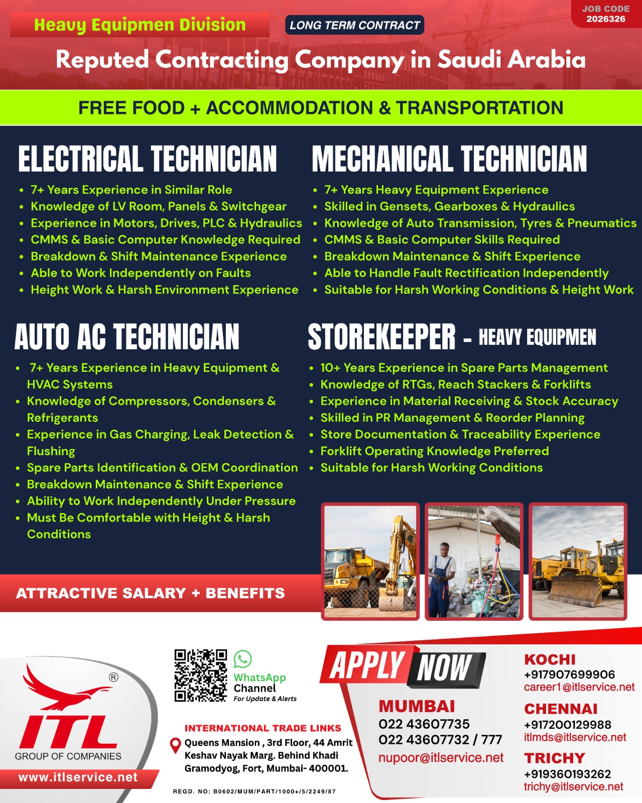 Urgent Hiring for Saudi Arabia