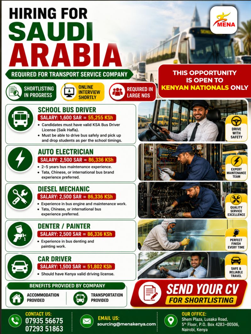 Urgent Hiring for Saudi Arabia