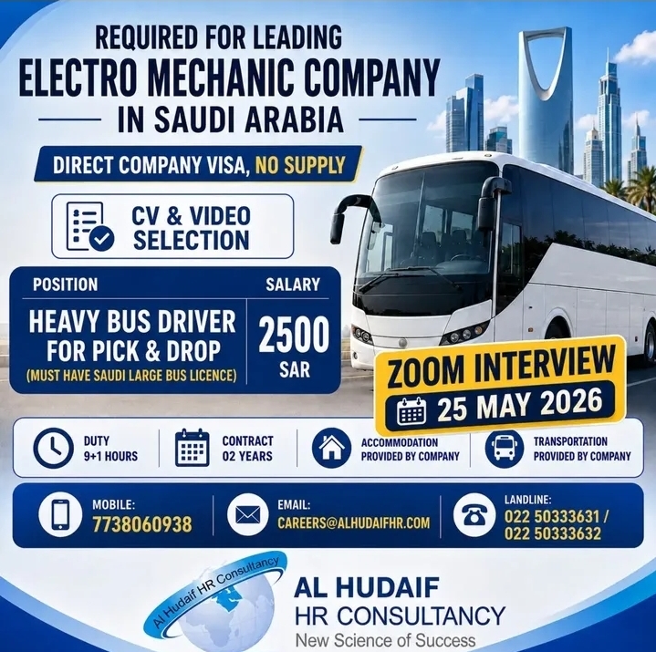 Urgent Hiring for Saudi Arabia